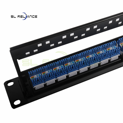 백 바가있는 1U UTP 24Port CAT6 키스톤 패치 패널 캐비닛