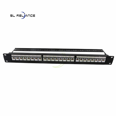 백 바가있는 1U UTP 24Port CAT6 키스톤 패치 패널 캐비닛